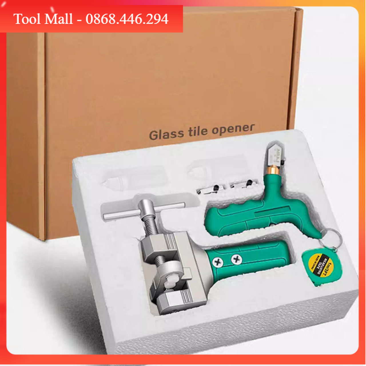 Bộ dao cắt kính đa năng cắt gạch men kèm theo kẹp vặn bẻ tách gạch kính cao cấp