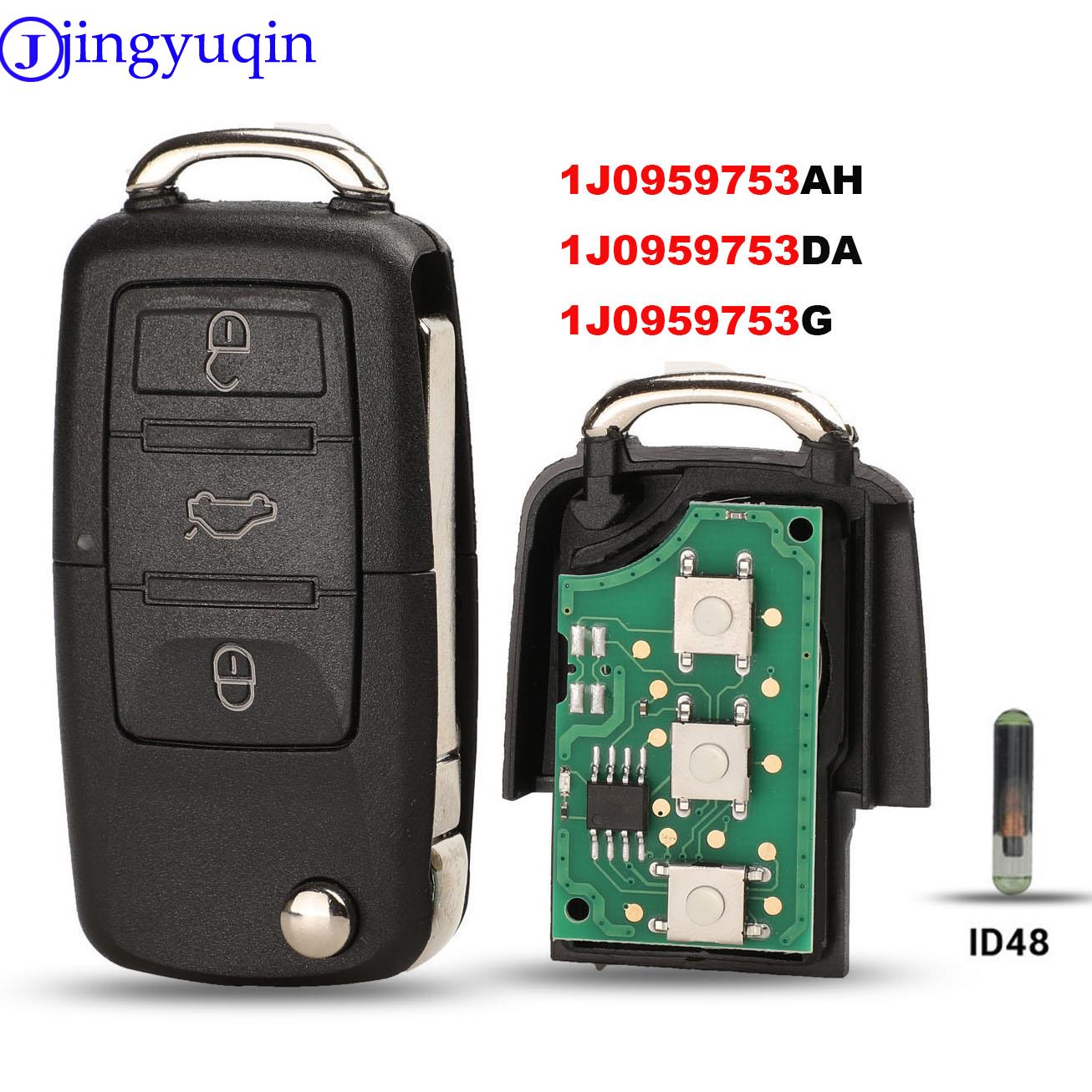Jinglukin vỏ chìa khóa id48 433Mhz cho VW Volkswagen Golf Passat Polo Jetta TOURAN Bora sharan 1k0959753g 1 1j0959753ah 1j0959753ah