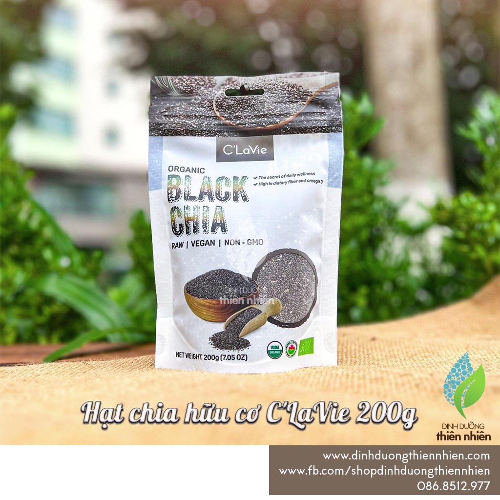 Hạt chia hữu cơ c'lavie organic chia seed, 200g