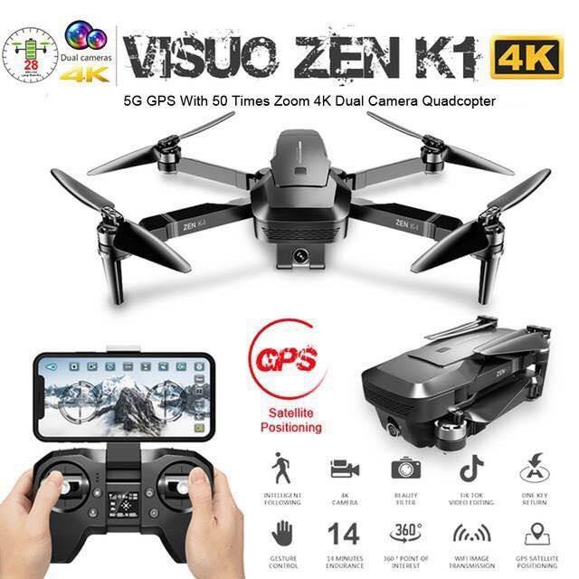 [BẢO HÀNH 1 ĐỔI 1] FLYCAM VISUO ZEN K1 , GẤP GỌN ,THỜI GIAN BAY 25 - 28 PHÚT, ĐỘNG CƠ KHÔNG CHỔI THAN, TỰ ĐỘNG QUAY VỀ