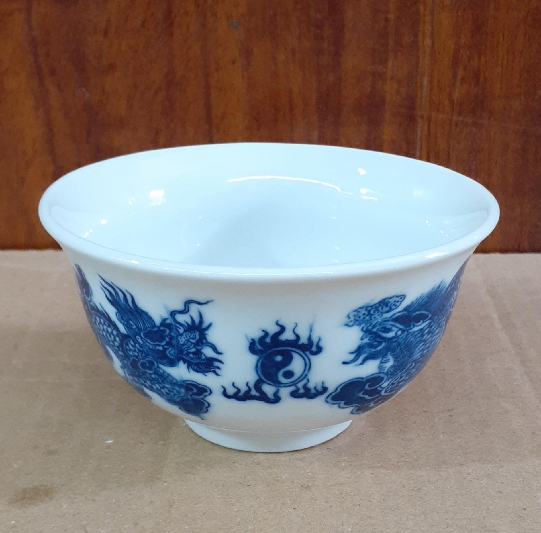 Bộ 6 bát thờ rồng phượng- bát tràng