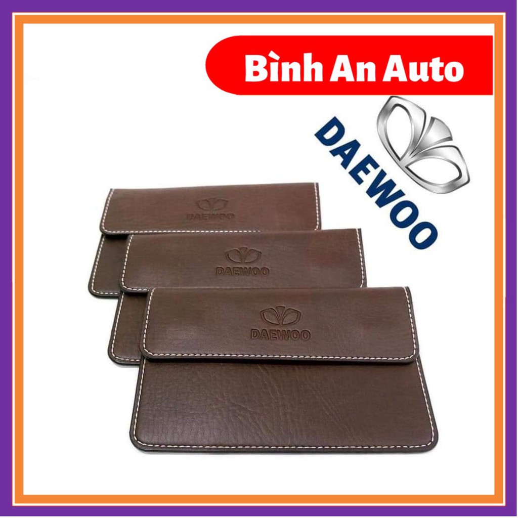 DAEWOO - Ví da ô tô, ví đựng giấy tờ xe, ví đựng giấy tờ đăng kiểm logo DAEWOO