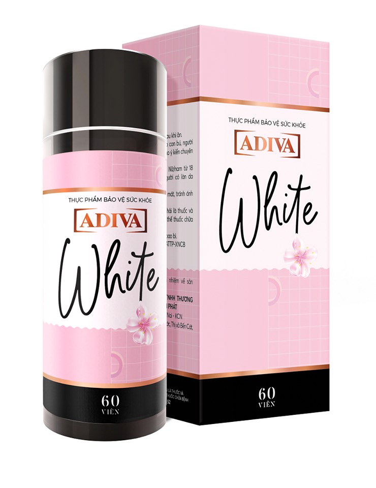 White Adiva viên nang - Trắng mịn toàn thân dưỡng trắng hoàn hảo