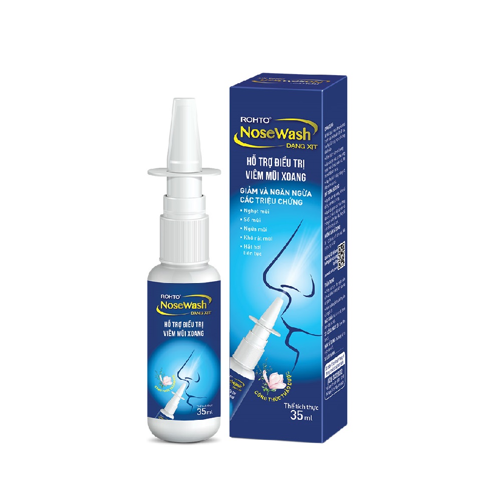 Xịt mũi viêm xoang thảo dược Rohto Nosewash 35ml