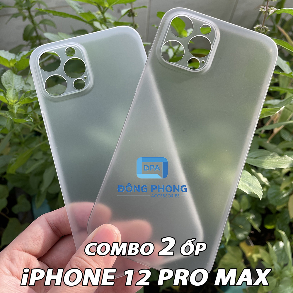 Combo 2 ốp lưng trong nhám unibody iphone 12 pro max siêu mỏng