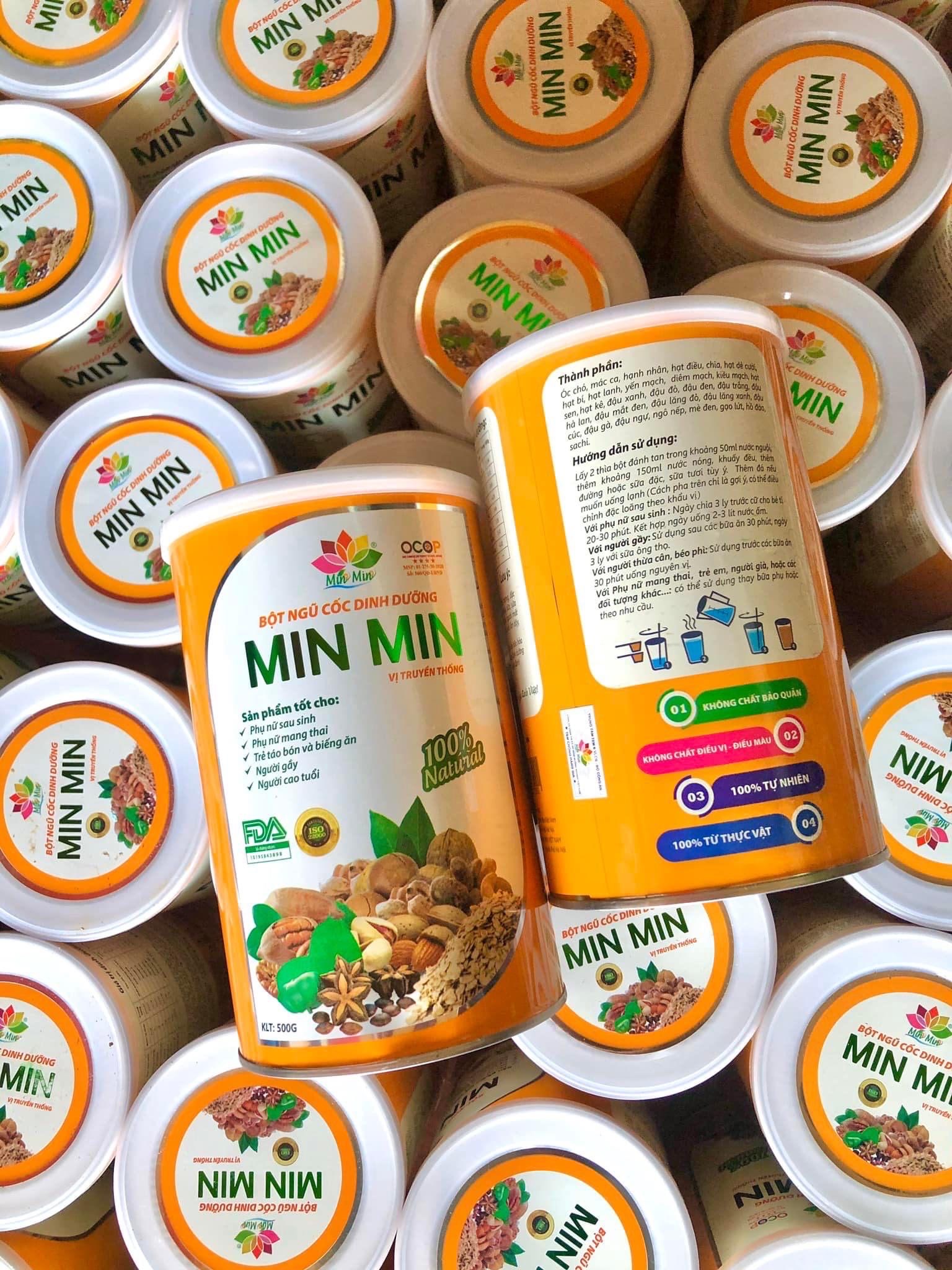 Ngũ cốc min min 29 loại hạt - ngũ cốc bầu, ngũ cốc lợi sữa hộp 500g