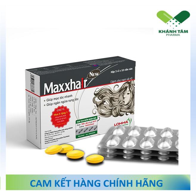 ! maxxhair - viên uống mọc tóc, giảm rụng tóc, biotin
