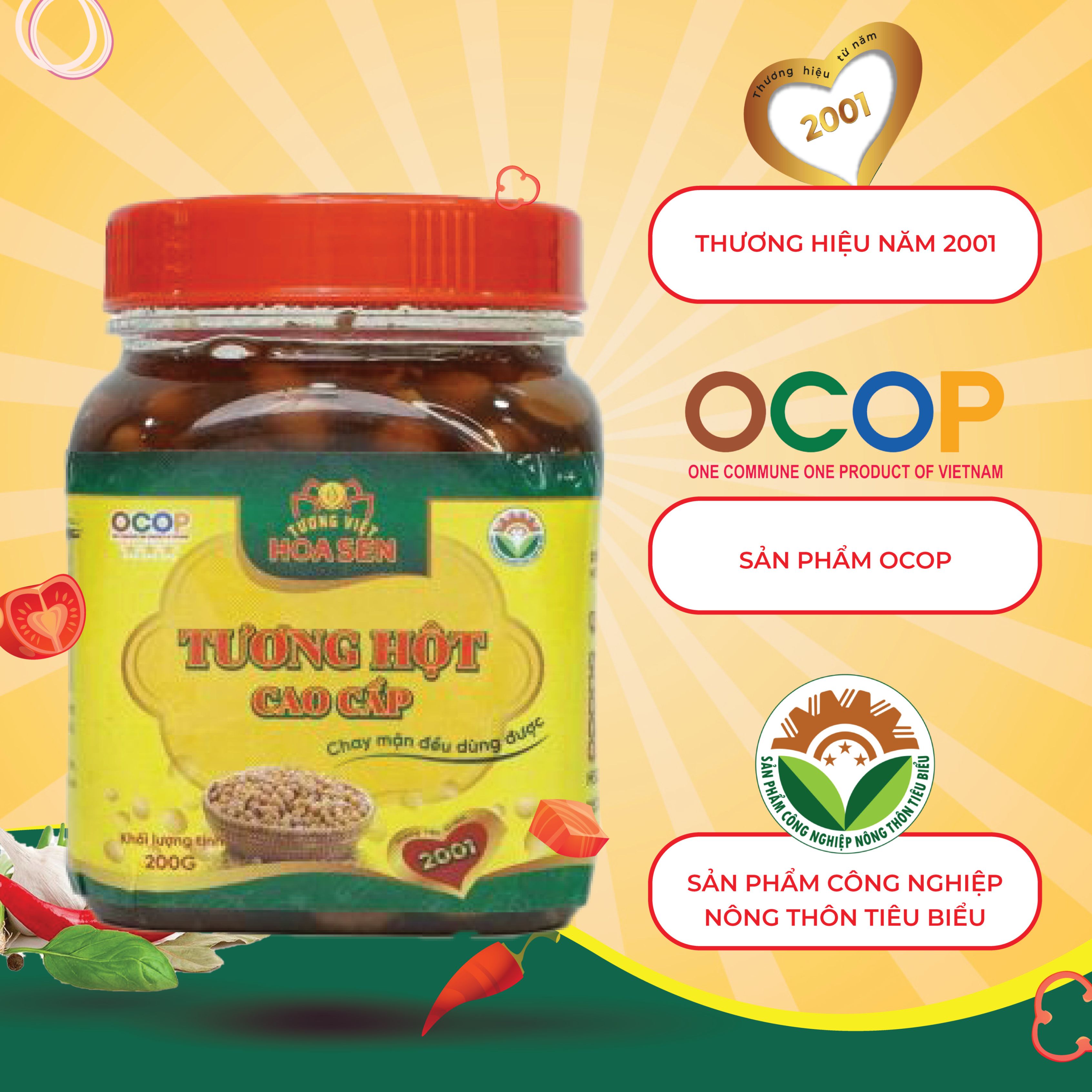 Tương Hột cao cấp 200g  (vỉ 6 hộp)