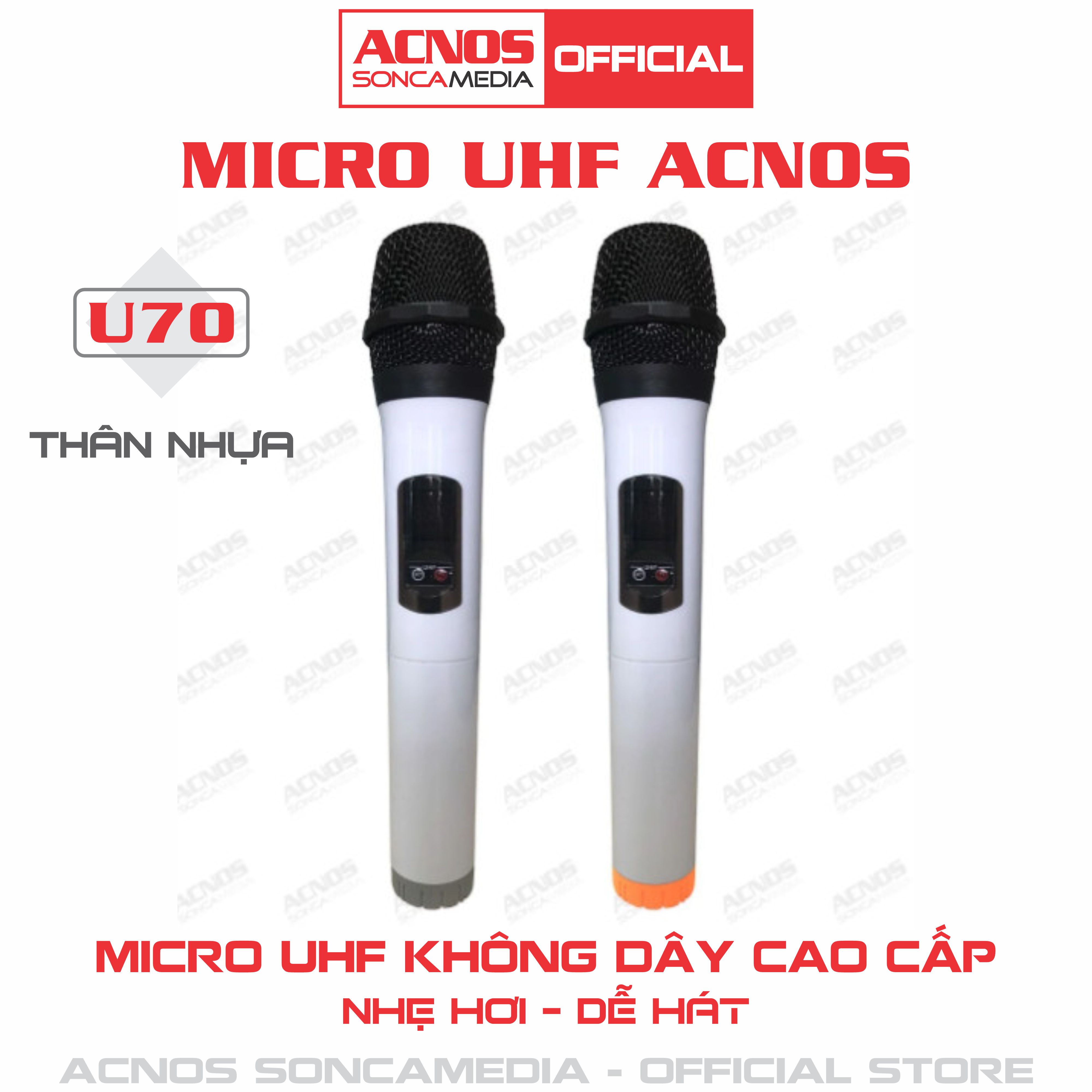 Micro không dây uhf acnos - bảo hành 6 tháng