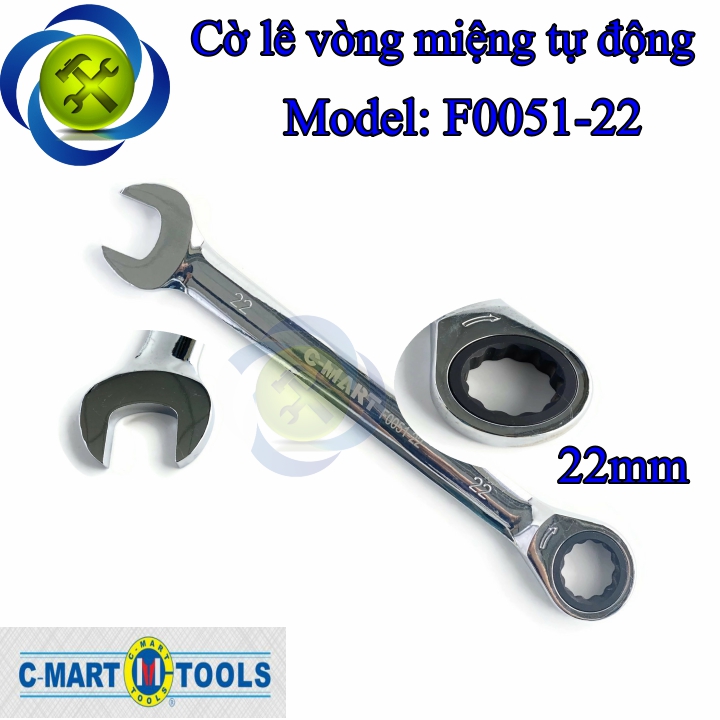 Cờ lê vòng miệng tự động c-mart f0051-22 22mm