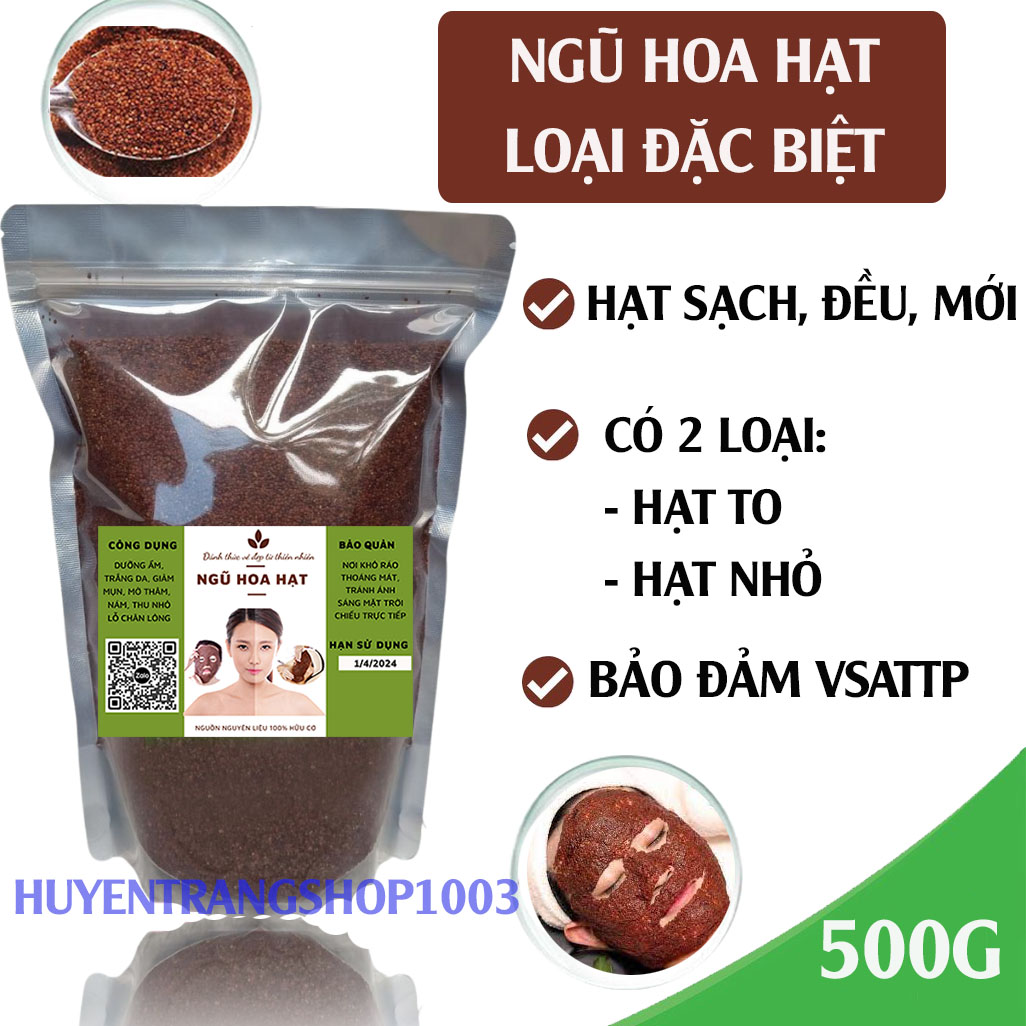 500g mặt nạ ngũ hoa hạt, hạt ngũ hoa, hạt đình lịch, hạt bình lịch, hạt nhũ hoa