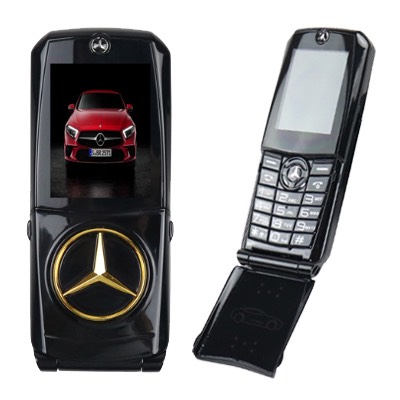 Điện thoại phong cách Mercedes AMG đen vỏ kim loại