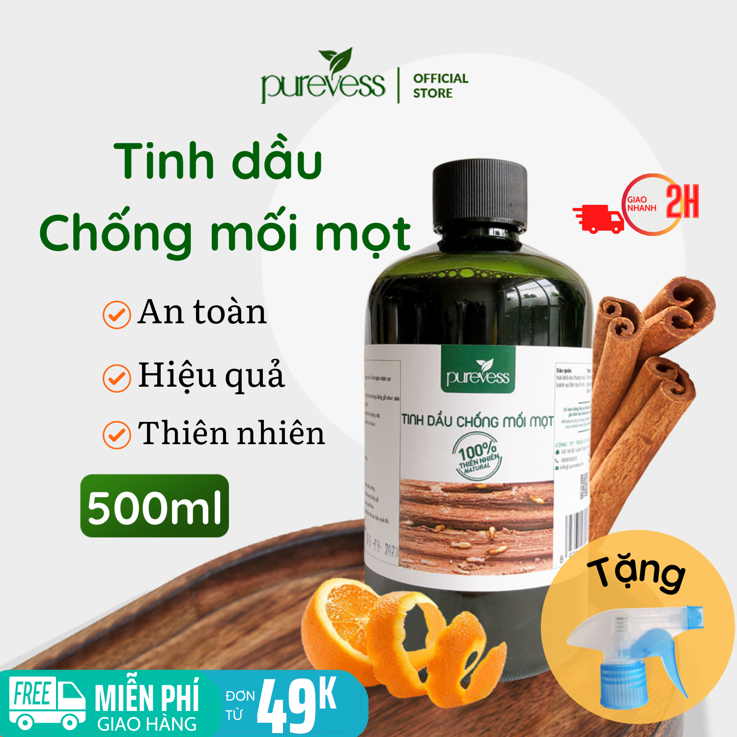 Tinh dầu diệt mối Purevess - diệt mối và côn trùng