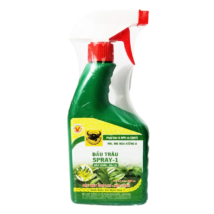 Phân bón Đầu Trâu Spray 1 500ml giúp nảy chồi ra lá cho hoa lan cây cảnh bonsai