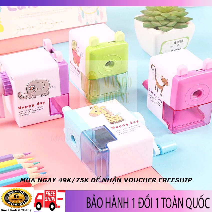 Gọt chì chuốt chì quay tay- Nhanh chóng, tiện lợi, gọt sắc nhọn, sạch sẽ, gọt mọi loại chì - Mango House shop- Tặng kèm 01 cục tẩy xinh xắn - Gọt chì, viết chì, chuốt chì, chuốt chì quay tay.