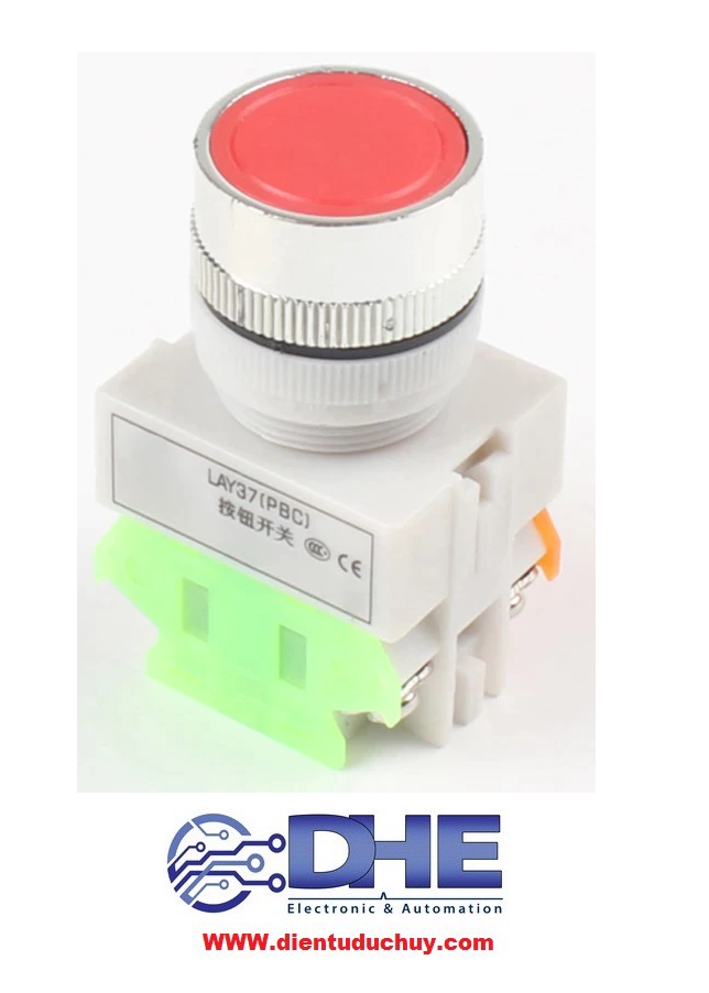 Nút khẩn, contact xoay, nút nhấn nhả tủ điện lay37 - 11bn - đỏ, xanh lá - φ 22mm - hộp nút nhấn φ 22mm