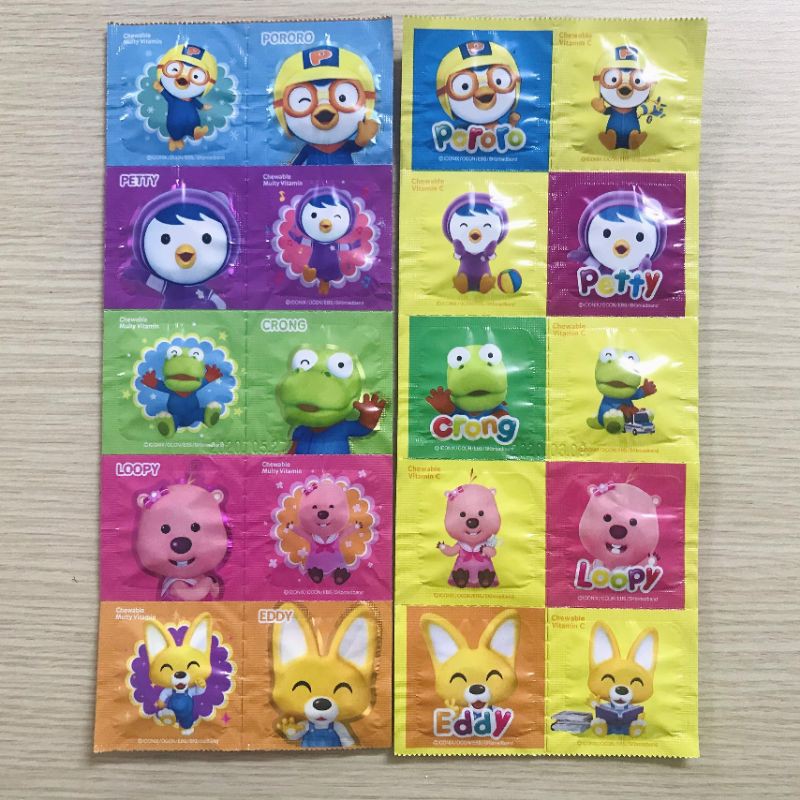 Kẹo ngậm bổ sung vitamin c&d pororo 12g