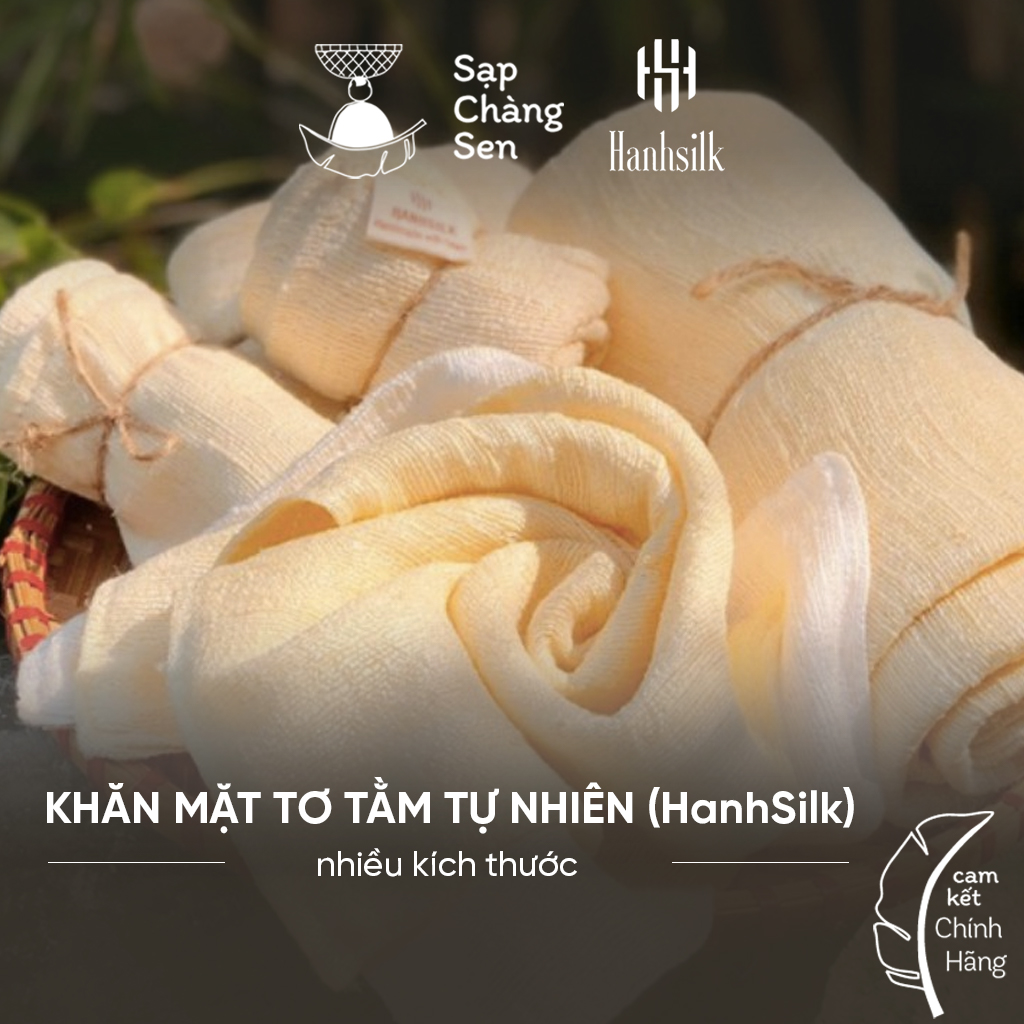 Khăn mặt tơ tằm tự nhiên (Hanhsilk)