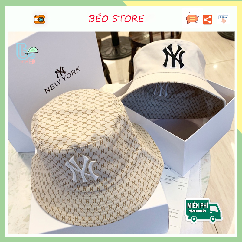 Mũ bucket nữ thêu chữ NY 2 mặt nhiều màu sắc; nón tai bèo nam nữ hot hit giới trẻ - B14