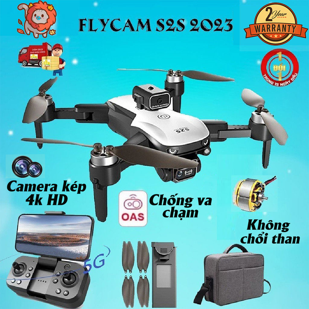 Máy Bay Flycam Mini Camera S2S Cảm Biến Chống Va Chạm Máy Bay Điều Khiển Từ Xa 4 Cánh. Drone. Playcam. Plycam.Flaycam