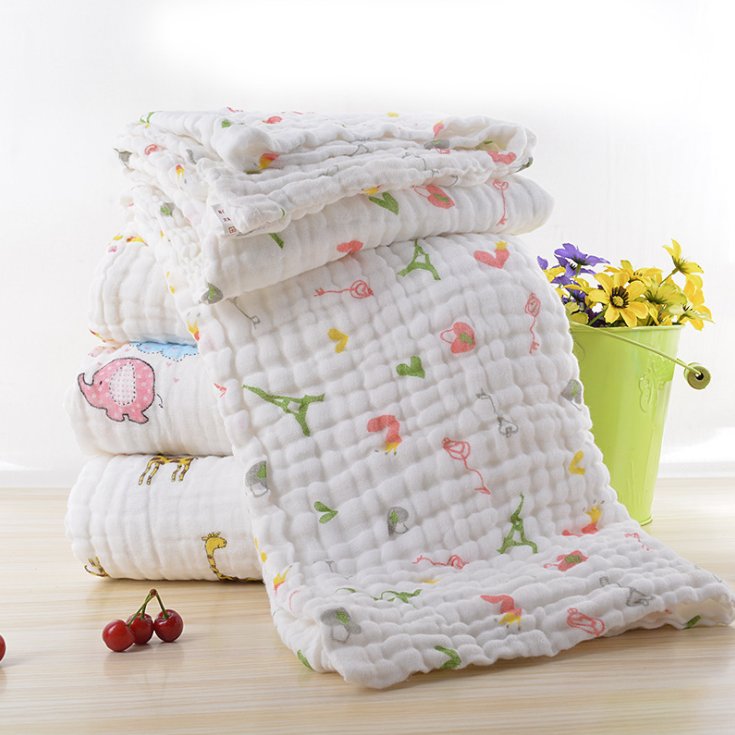 Khăn tắm 6 lớp cho bé cao cấp, khăn chất liệu 100% cotton siêu mềm, kích thước 105 x105 cm