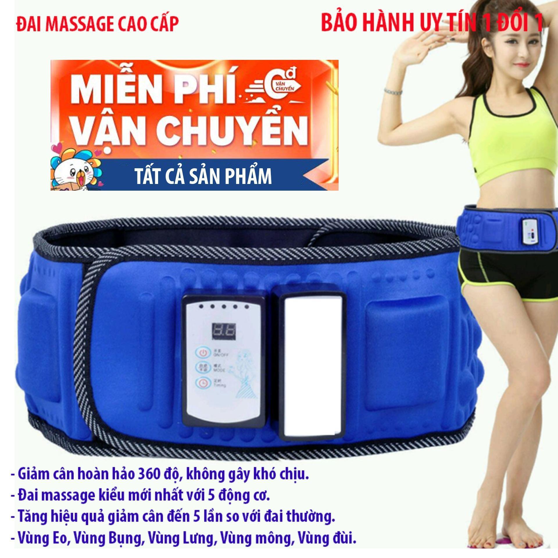 Đai massage bụng X5 giảm mỡ bụng hiệu quả,  Đai massage bụng x5 (xanh),bảo hành tại luxurymall