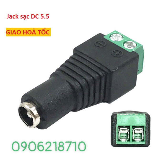 Jack sạc dc 5.5x2.1 / 5.5x2.5 đực/cái