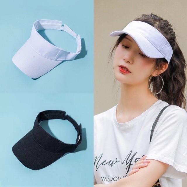 Nón Mũ Nửa Đầu Lưỡi Trai Hở Đầu Chất Kaki Trơn Nhiều Màu