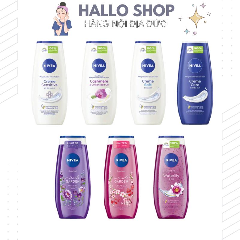 Sữa tắm nivea hàng nội địa đức 250ml
