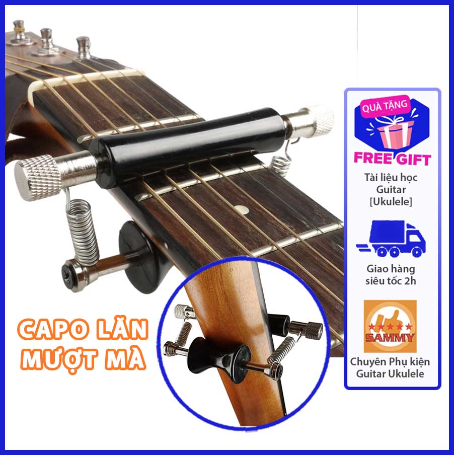 [HCM] Capo Glider trượt lên xuống nhanh chóng chuyển tông - kẹp cần đàn guitar Acoustic, Guitar điện, Guitar Classic