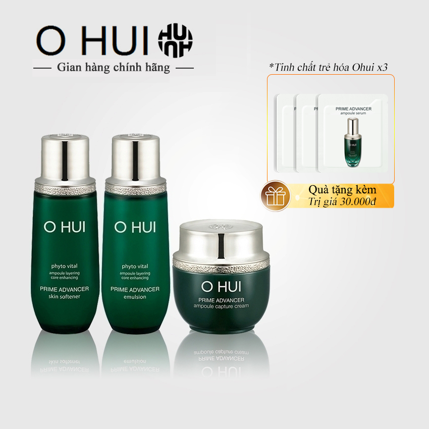Bộ Dưỡng Da Chống Lão Hóa Ohui xanh 3 sản phẩm 47ml -  Bộ Ohui xanh, Set Ohui xanh