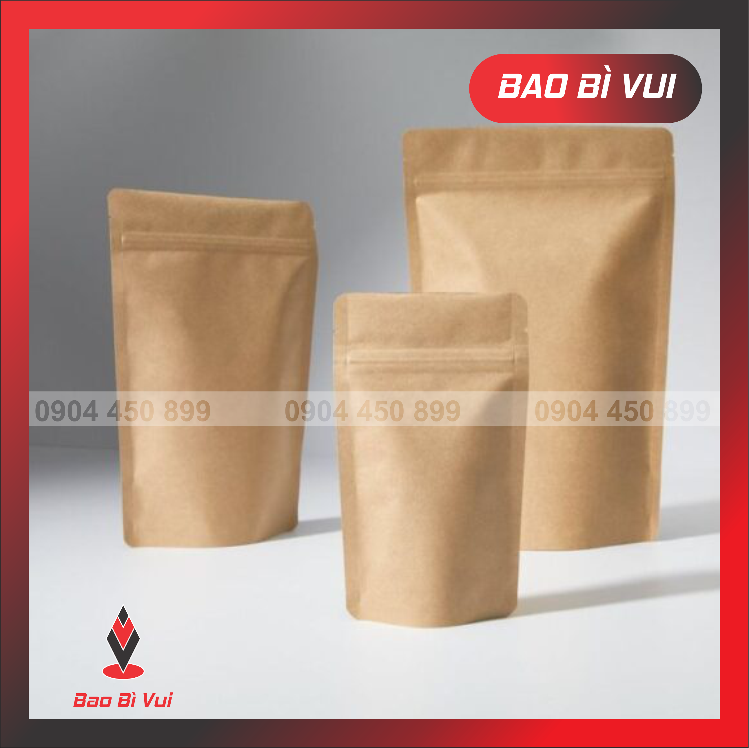 Túi zip giấy đáy đứng