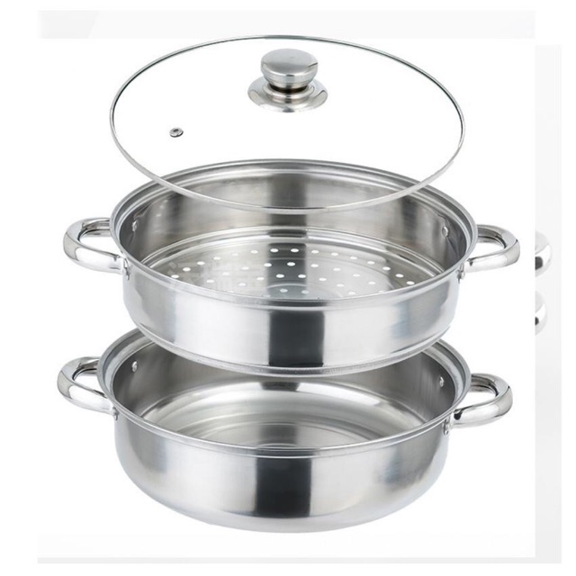 Nồi hấp inox 2 tầng size 28cm