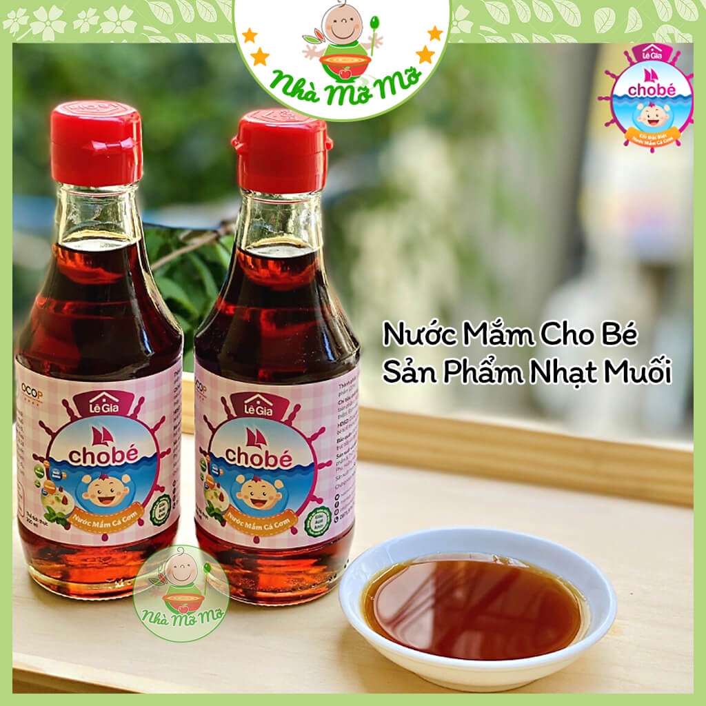 Nước mắm cá cơm lê gia chai 60ml & chai 200ml cho bé từ 1 tuổi - nhà mỡ