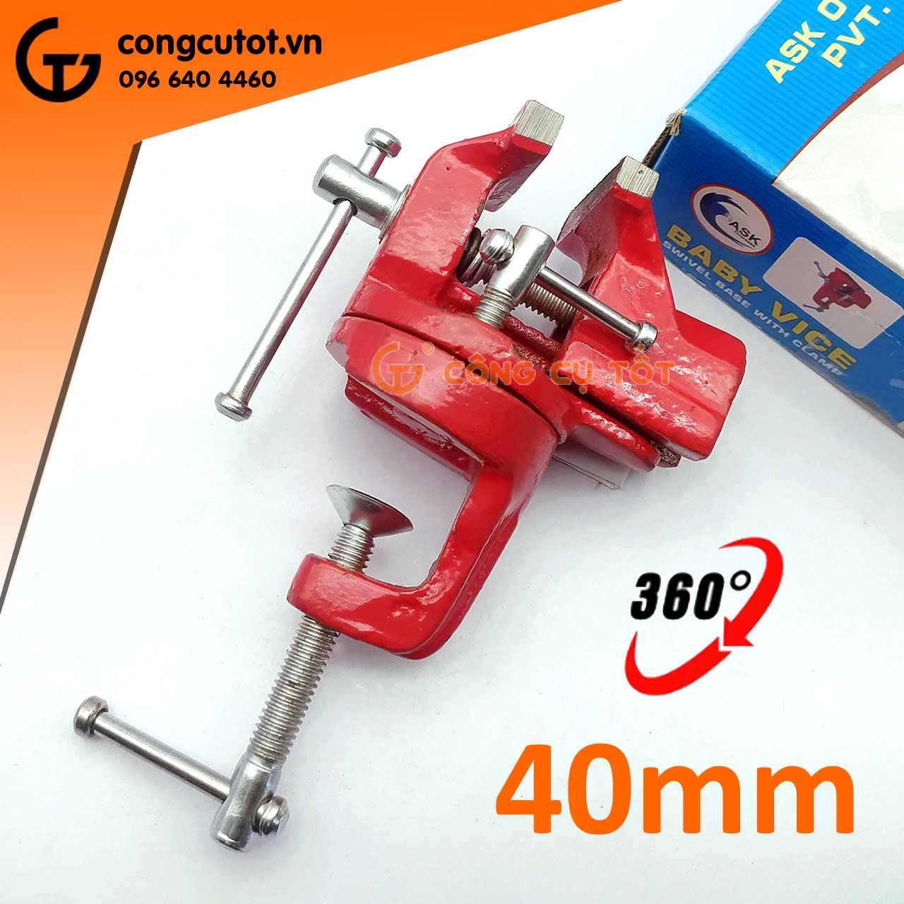 Eto mâm xoay kẹp bàn 40mm, 50mm