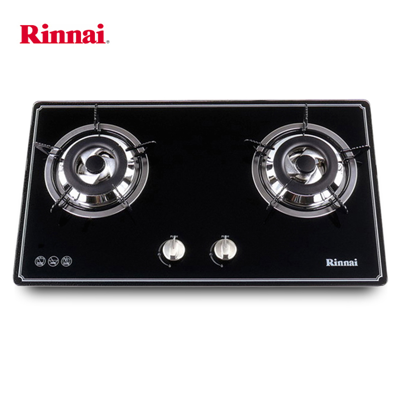 Bếp gas âm rinnai rvb-2bgn, chén đồng có đầu hâm, ngắt gas tự động