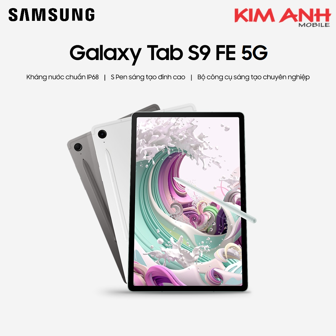 Máy tính bảng samsung galaxy tab s9 fe 5g - hàng chính hãng