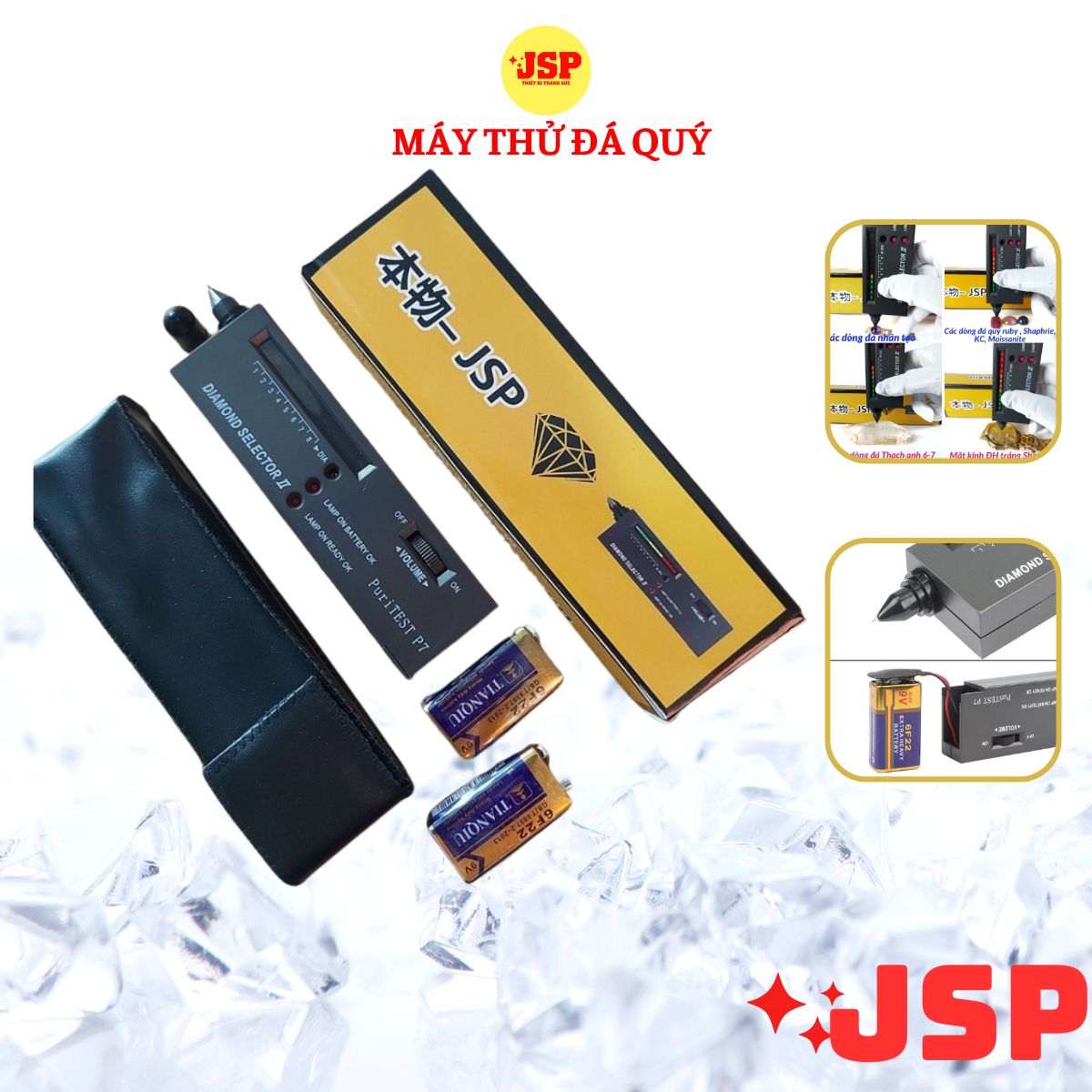 Bút thử kim cương máy đo độ cứng đá quý hiệu JSP kèm pin máy thử moissanite