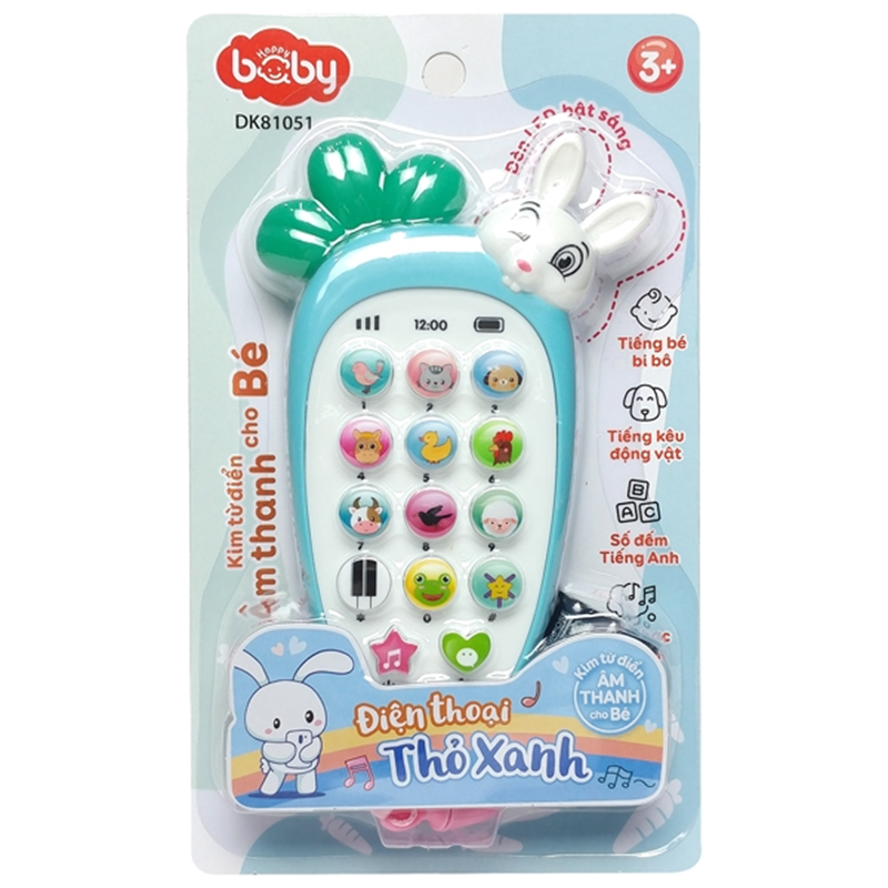 Đồ chơi điện thoại thỏ xanh dk81051