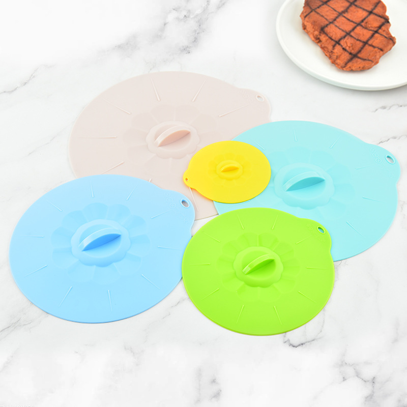 Bộ 5 nắp silicon đậy nồi sử dụng được cho lò vi sóng nhiều kích thước chuyên dụng