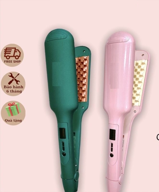 MÁY DẬP PHỒNG CHÂN VUÔNG , Máy tạo kiểu tóc KAW, Máy dập xù mini phiên bản mới uốn phồng chân tóc máy dập xù chỉnh nhiệt, gợn sóng xoăn, bảo vệ tóc không gây hư tổn.