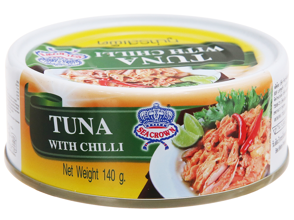 Cá ngừ sốt ớt sea crown hộp 140g tuna