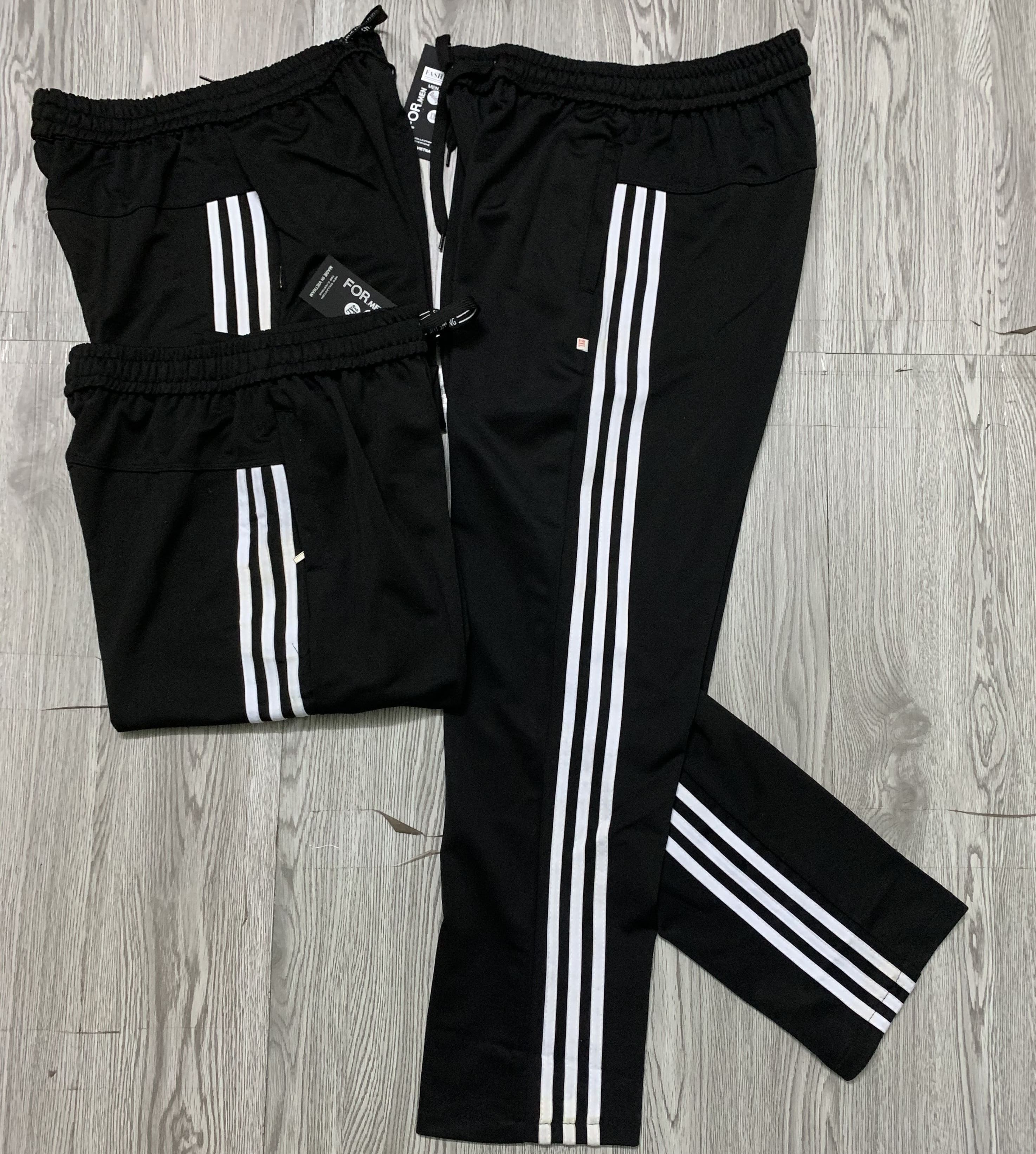 Quần thể thao nam 3 sọc, ống XUÔNG, ống JOGGER, chất Umi hàn cao cấp(ẢNH CHỤP THẬT 100%)