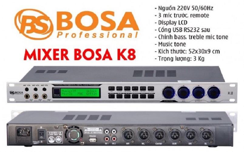 Vang số bosa k8 pro-dùng cho hệ thống karaoke chuyên nghiệp