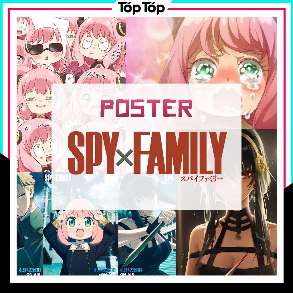 Poster A3 Spy x Family cực xịn , tranh dán tường anime decor treo tường SXF