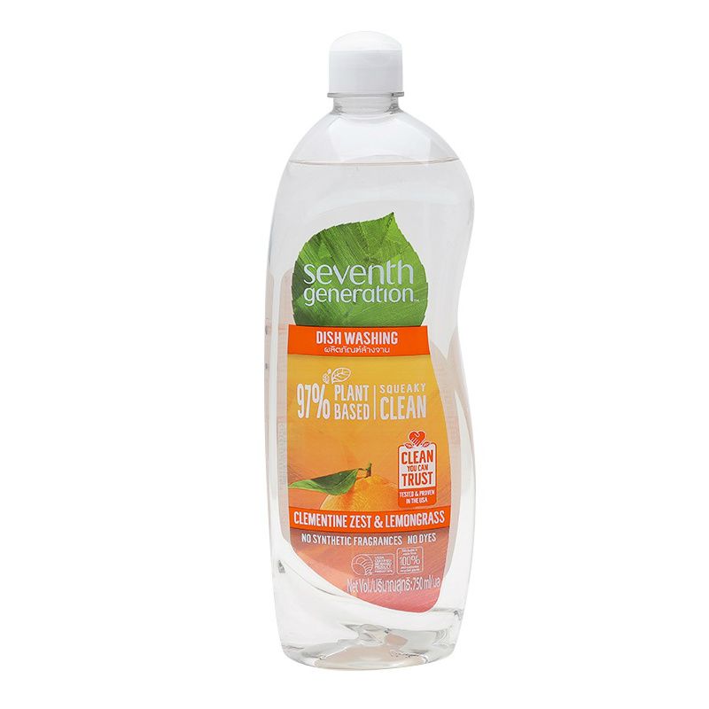 Nước rửa chén seventh generation cam & sả chai 750ml
