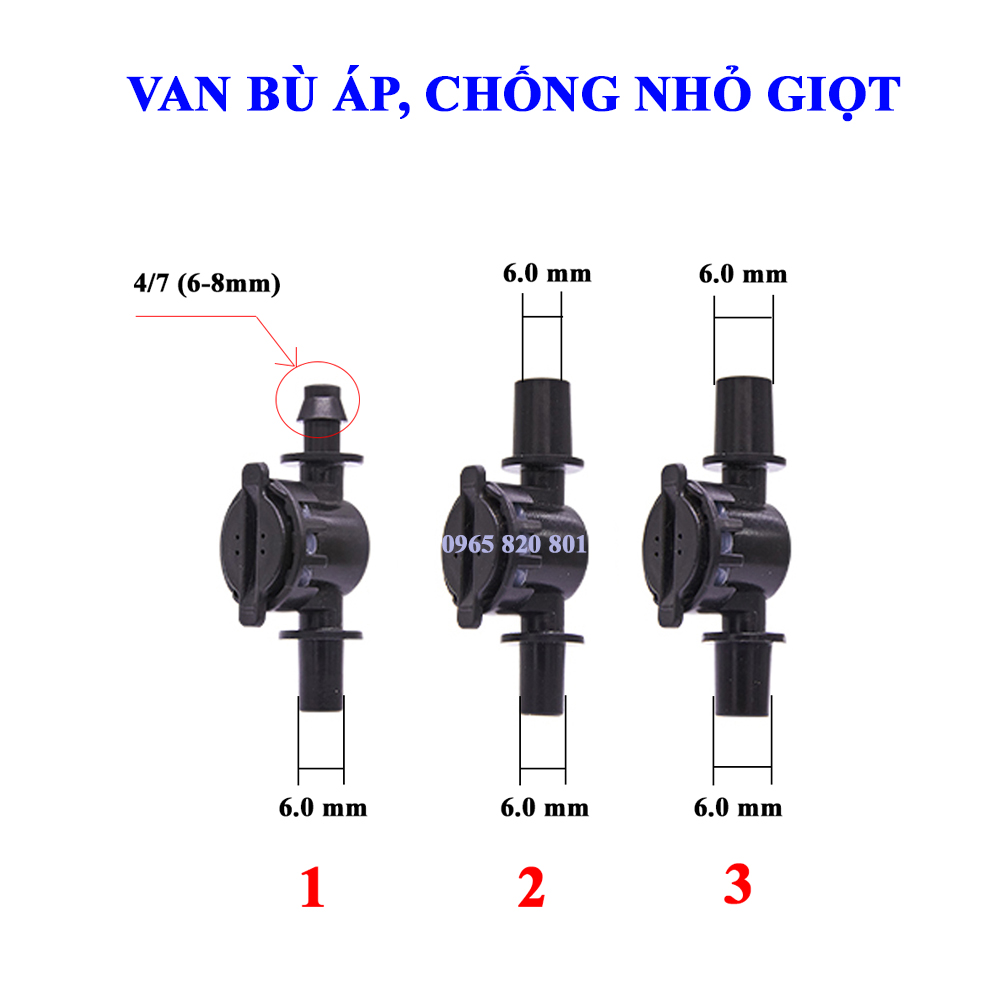 Van bù áp, chống nhỏ giọt các loại