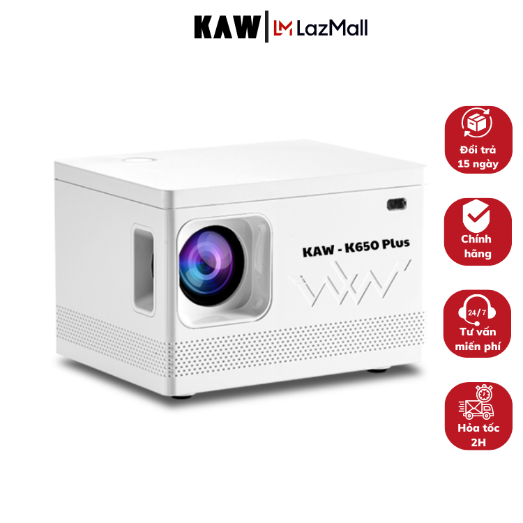 Máy chiếu mini kaw k550/k650/k950, máy chiếu phim lên tường, máy chiếu 4k, phù hợp xem phim xem bóng đá tivi cực nét, bảo hành chính hãng 12 tháng