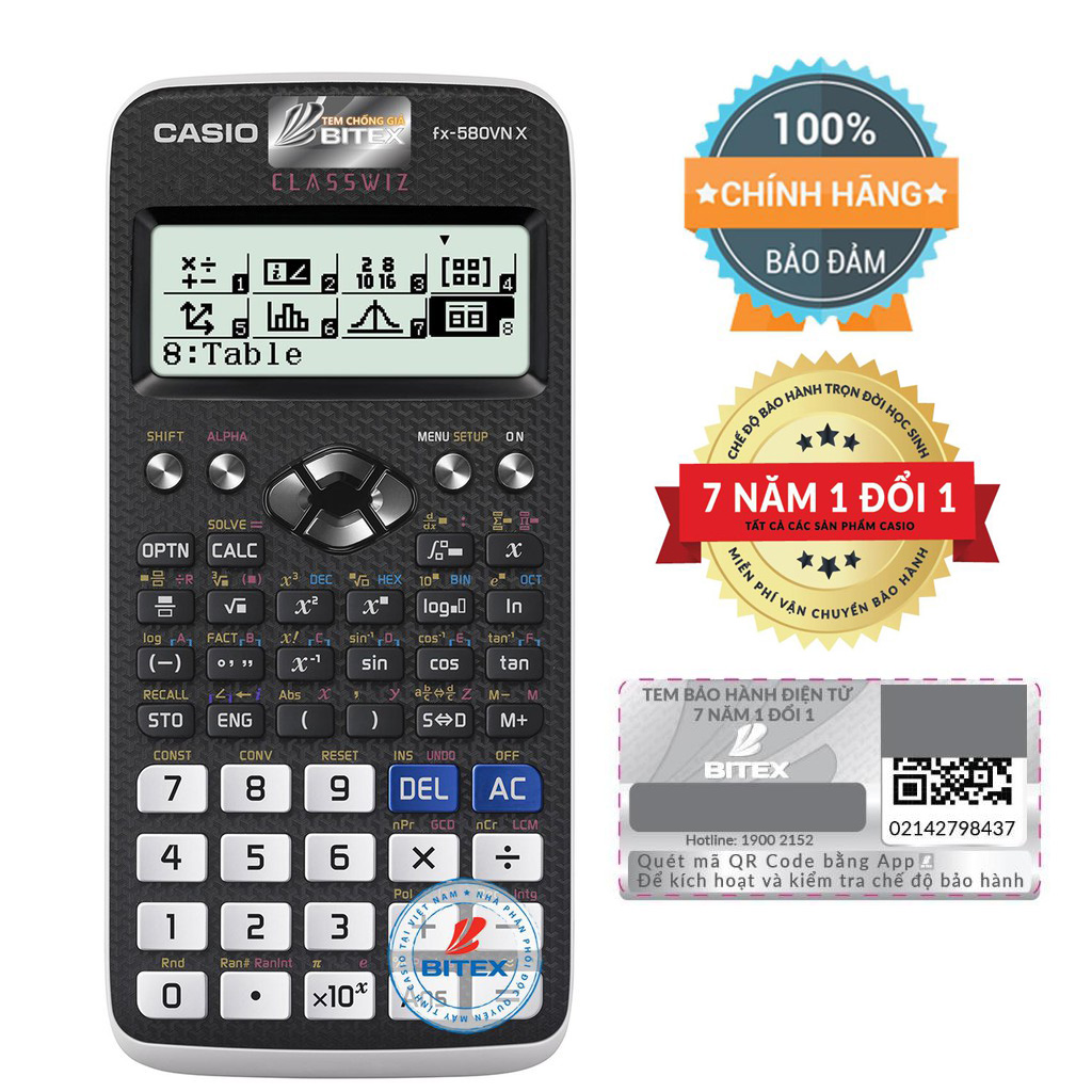 Máy tính Casio Fx 580vnx là sản phẩm đình đám được yêu thích trên toàn thế giới, với thiết kế sang trọng, tính năng đa dạng và độ chính xác cao. Với máy tính này, bạn có thể giải quyết được nhiều bài toán khó khăn một cách dễ dàng và nhanh chóng.