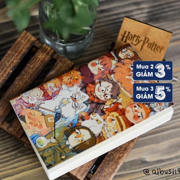 Sổ tay Mini 9x15cm bìa các nhân vật trong truyện Harry Potter l Quyển sổ nhỏ THIẾT KẾ l Zip A1
